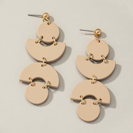 Boho Chic Geo Statement Earrings in Four Colors