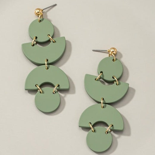 Boho Chic Geo Statement Earrings in Four Colors