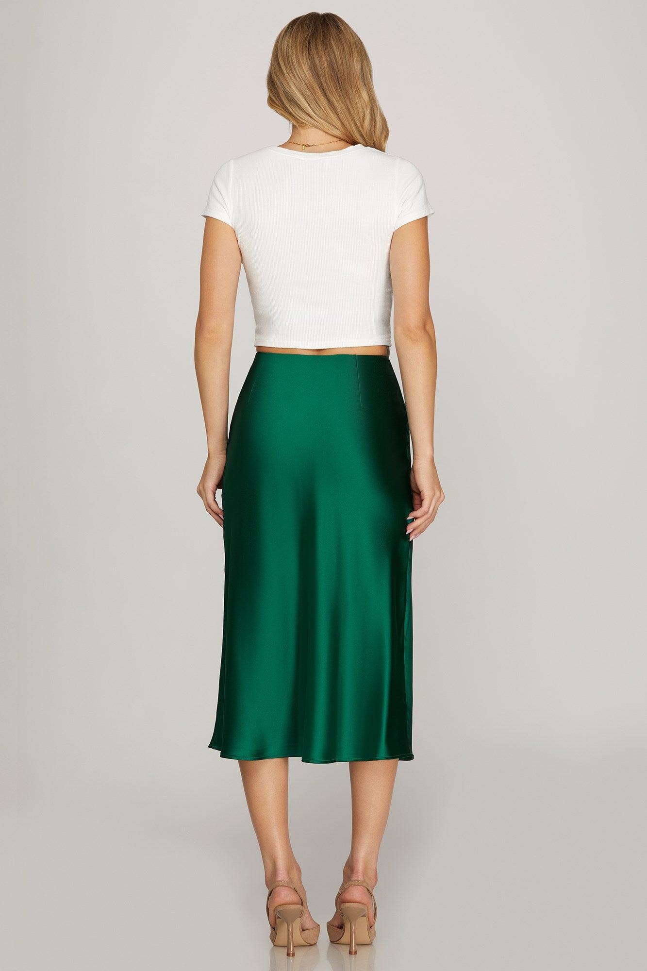 Satin Midi Skirt