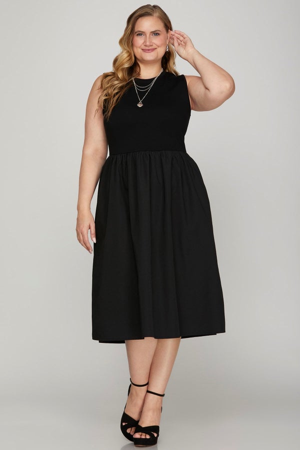 City Light Sleeveless Midi-Dress