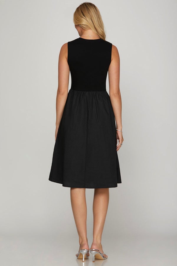 City Light Sleeveless Midi-Dress