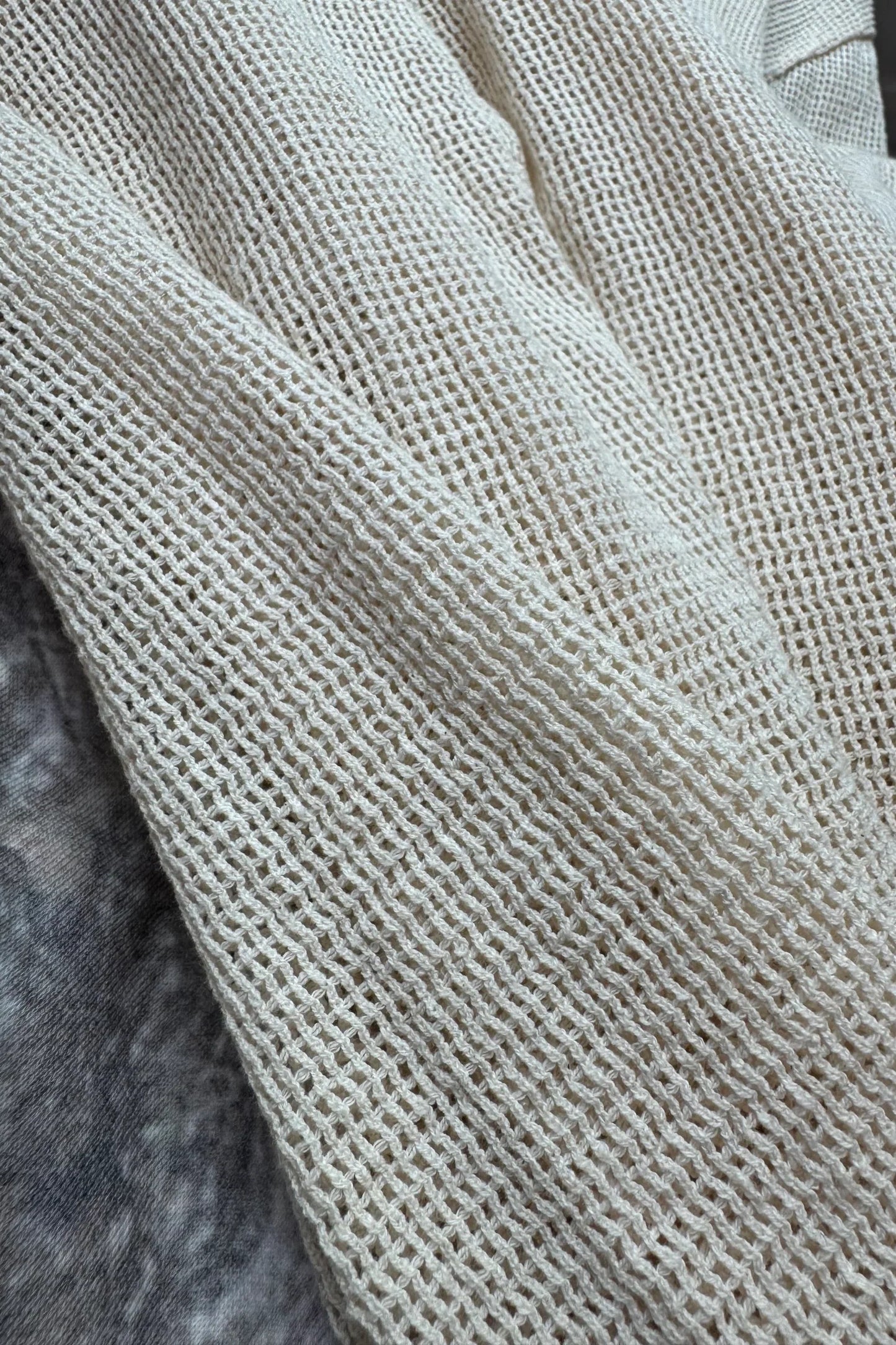 Mellow Mesh Cotton Long Sleeve Top