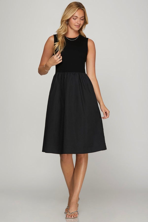 City Light Sleeveless Midi-Dress