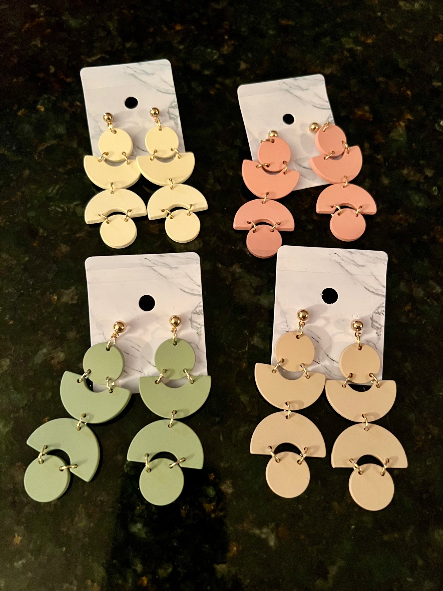 Boho Chic Geo Statement Earrings in Four Colors