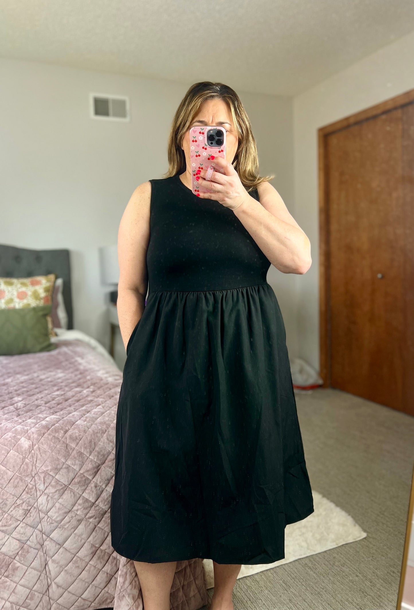 City Light Sleeveless Midi-Dress