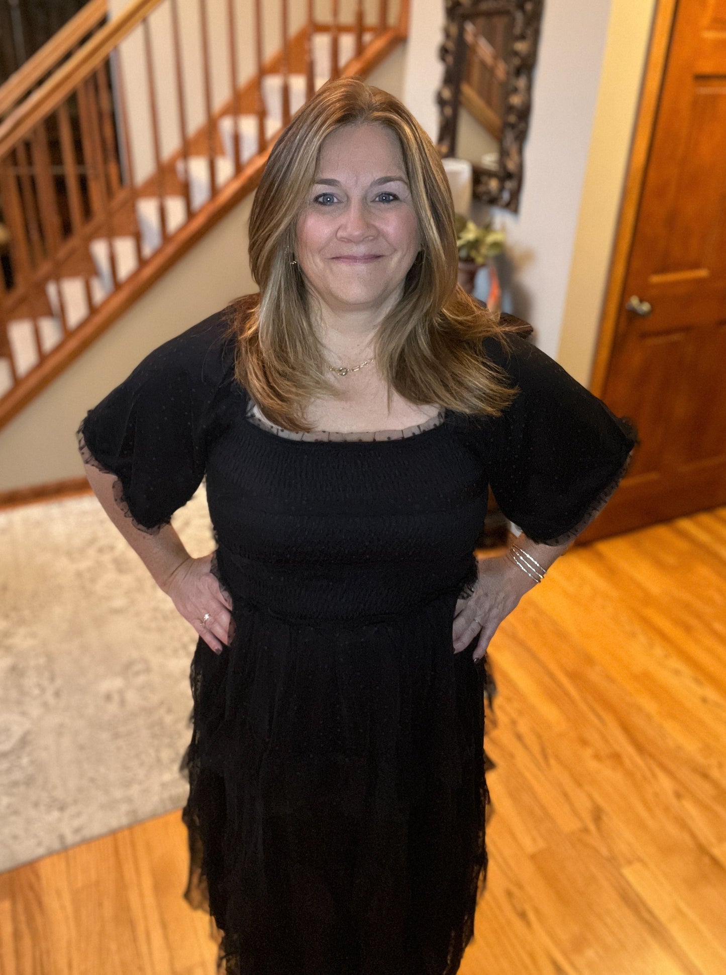 Midnight Waltz Midi Dress