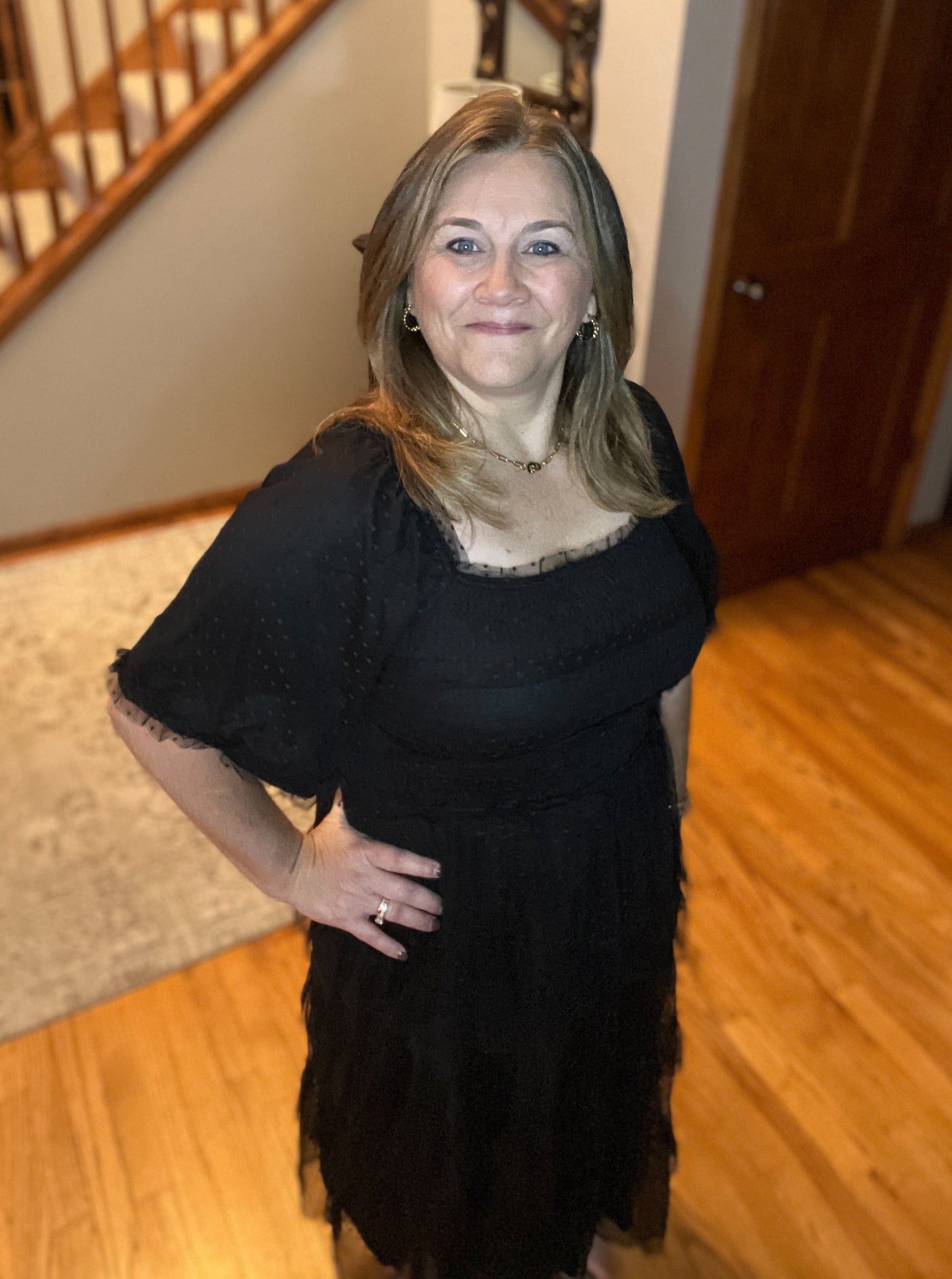 Midnight Waltz Midi Dress