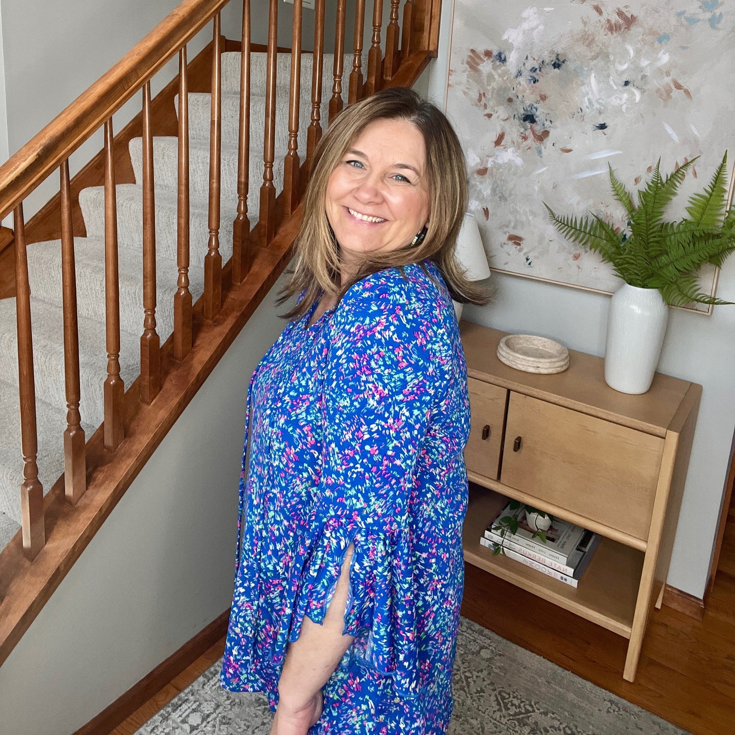 Willow Bell Sleeve Top in Royal
