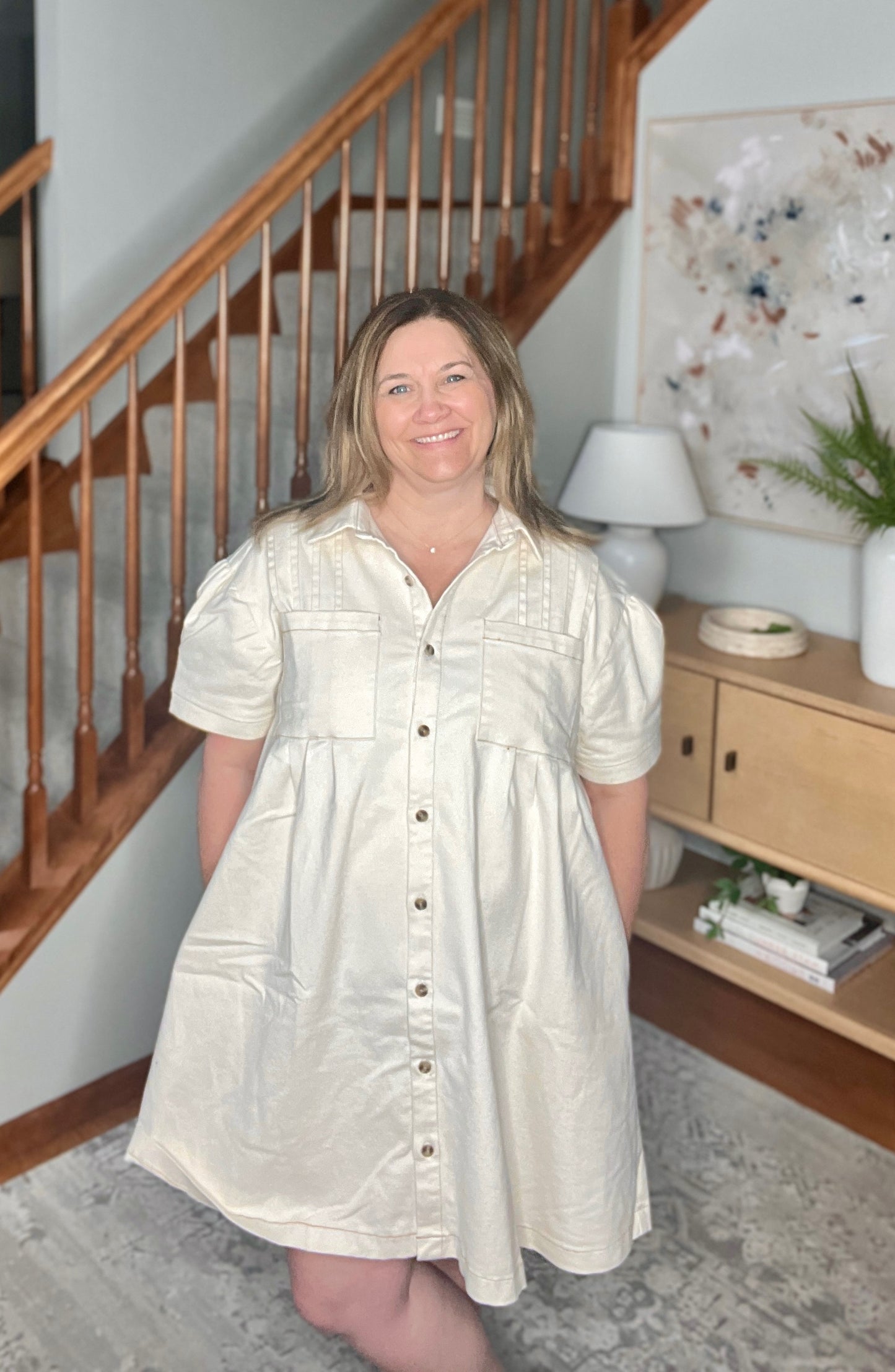 Tortured Poet Dress in Cream