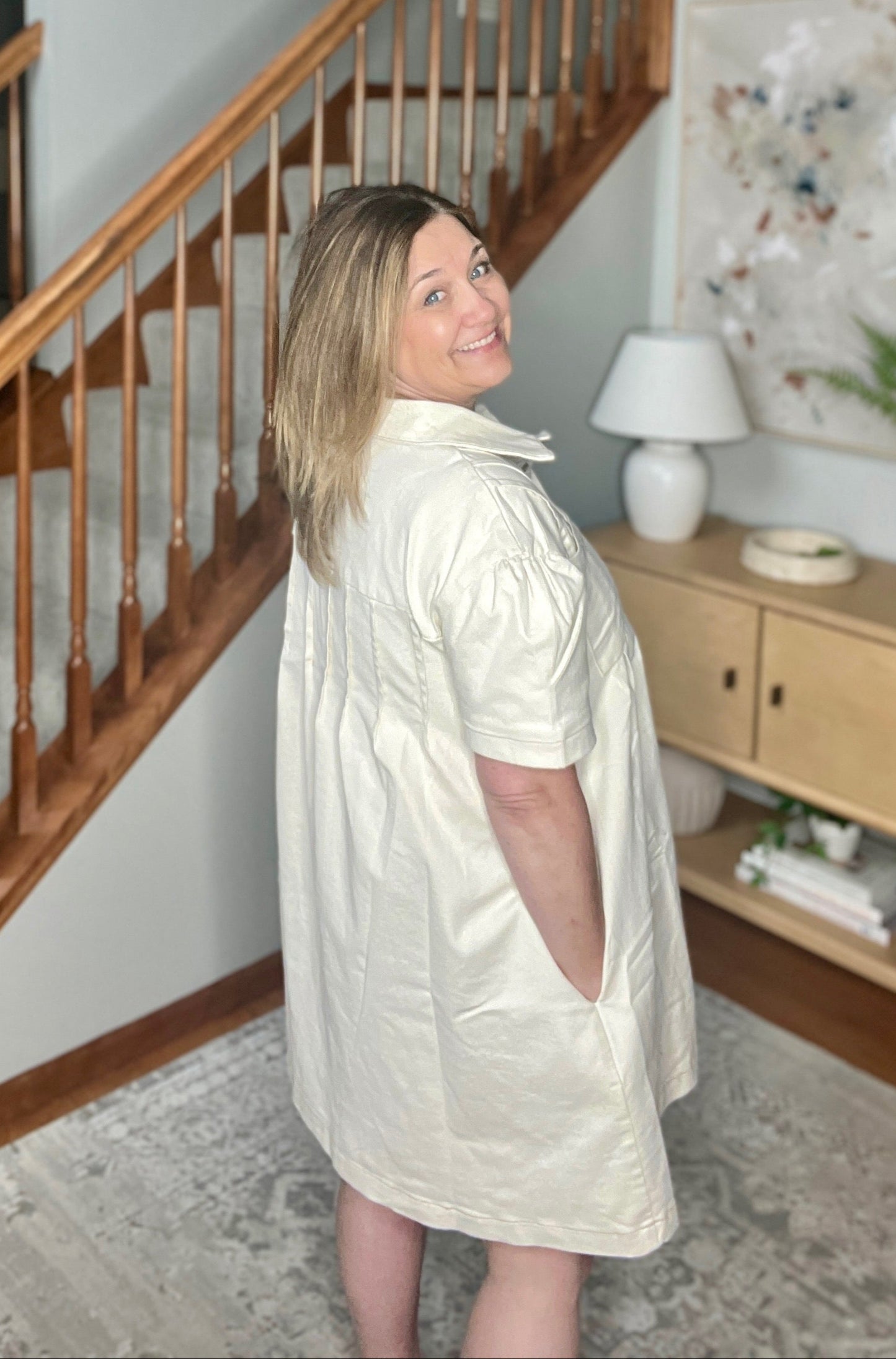 Tortured Poet Dress in Cream