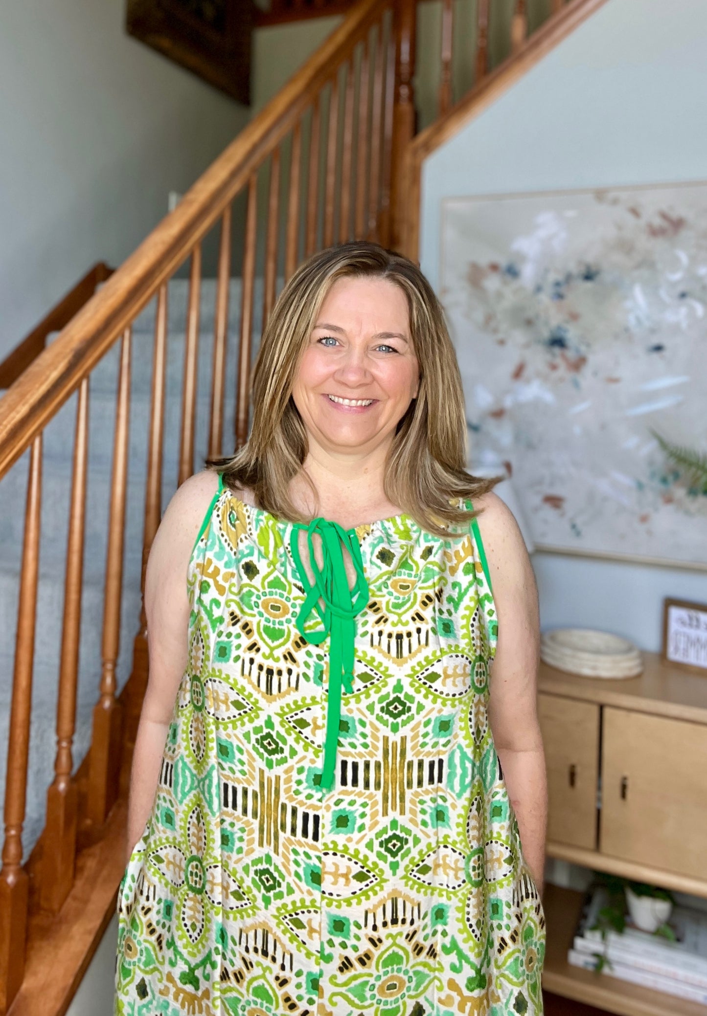 As You Walk On By Tank Dress in Lime