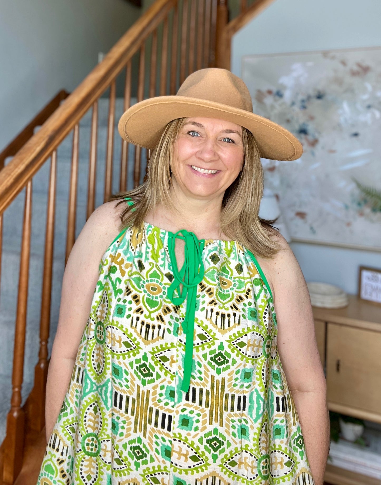 As You Walk On By Tank Dress in Lime