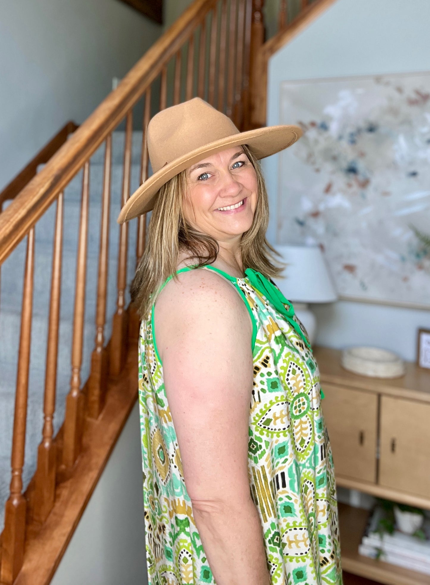 As You Walk On By Tank Dress in Lime