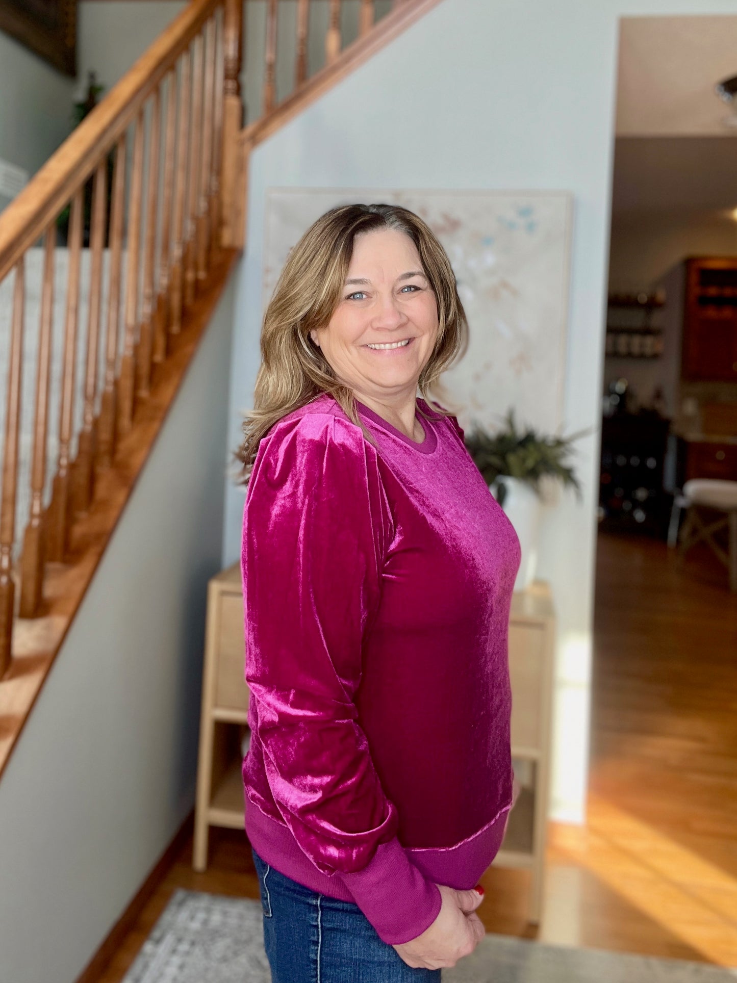 A Special Place Velour Pullover
