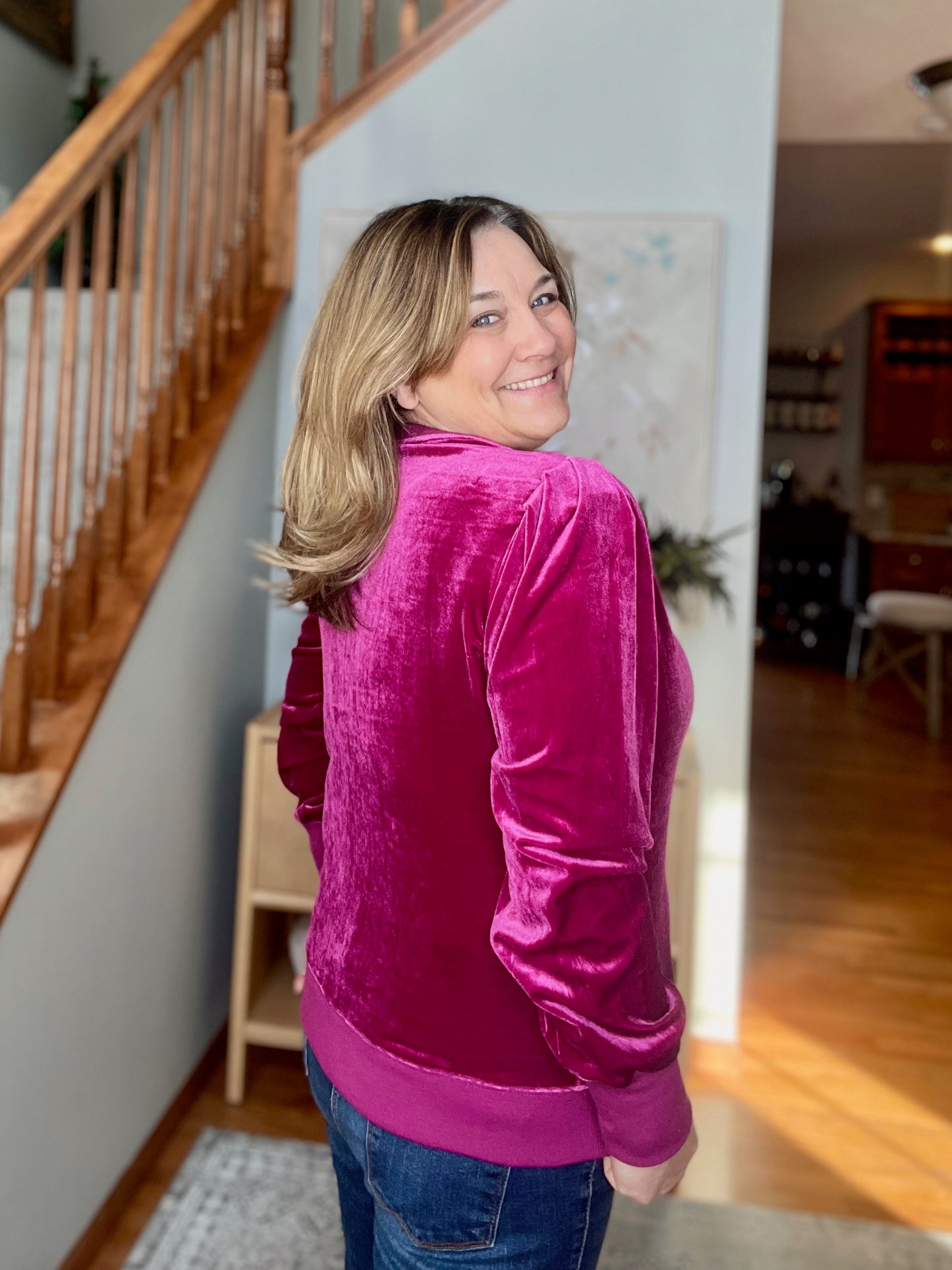 A Special Place Velour Pullover