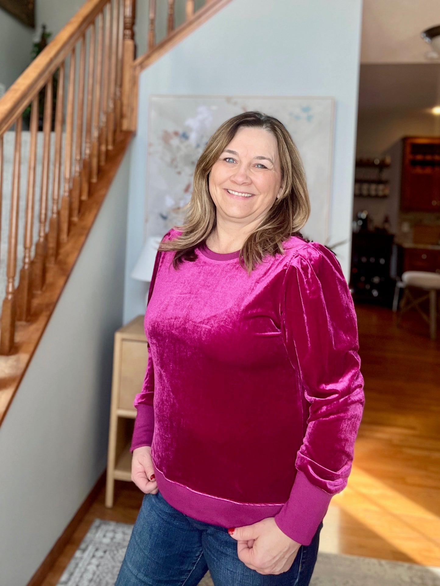 A Special Place Velour Pullover