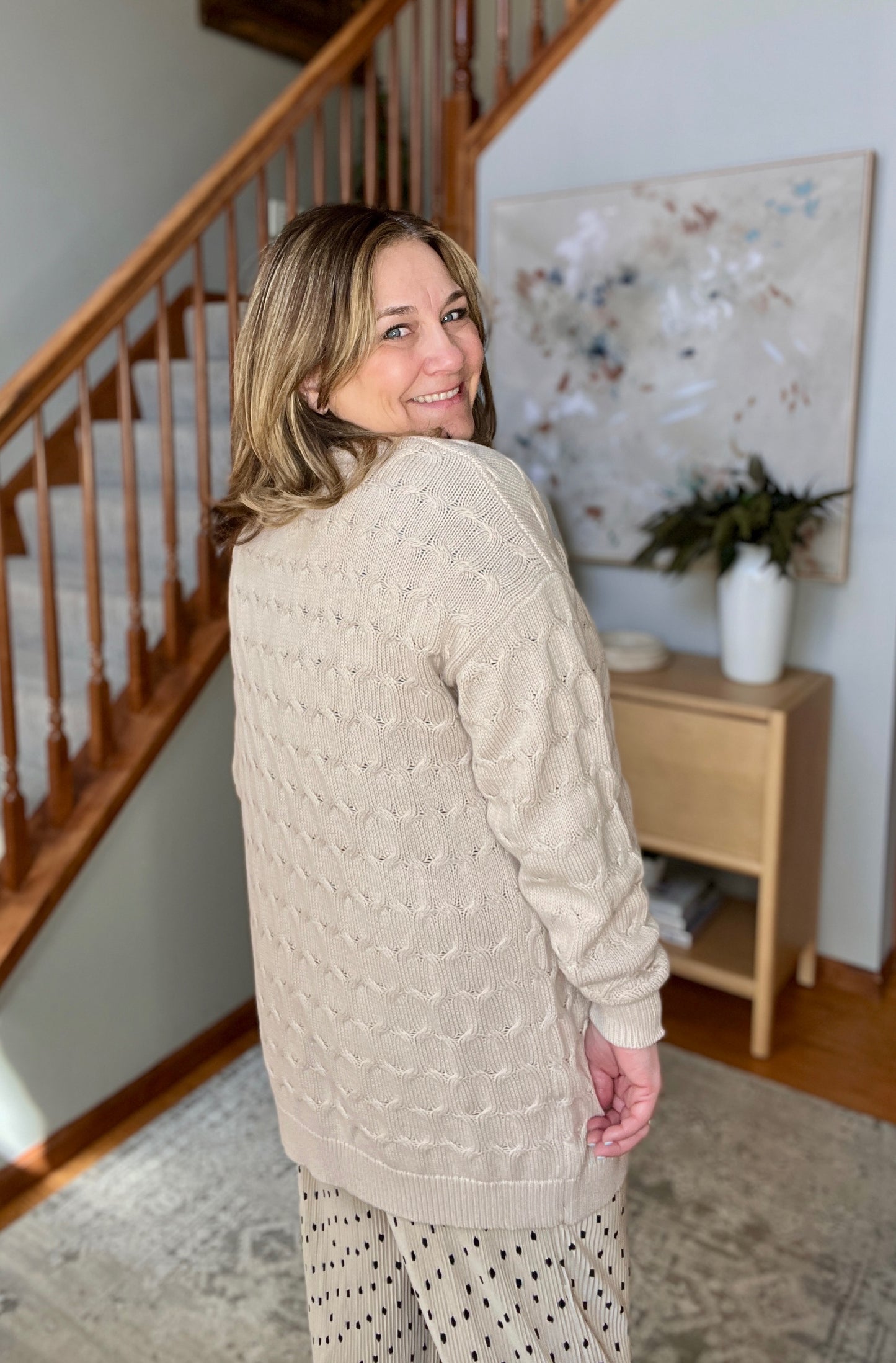 Laugh Airily Cable Knit Cardigan
