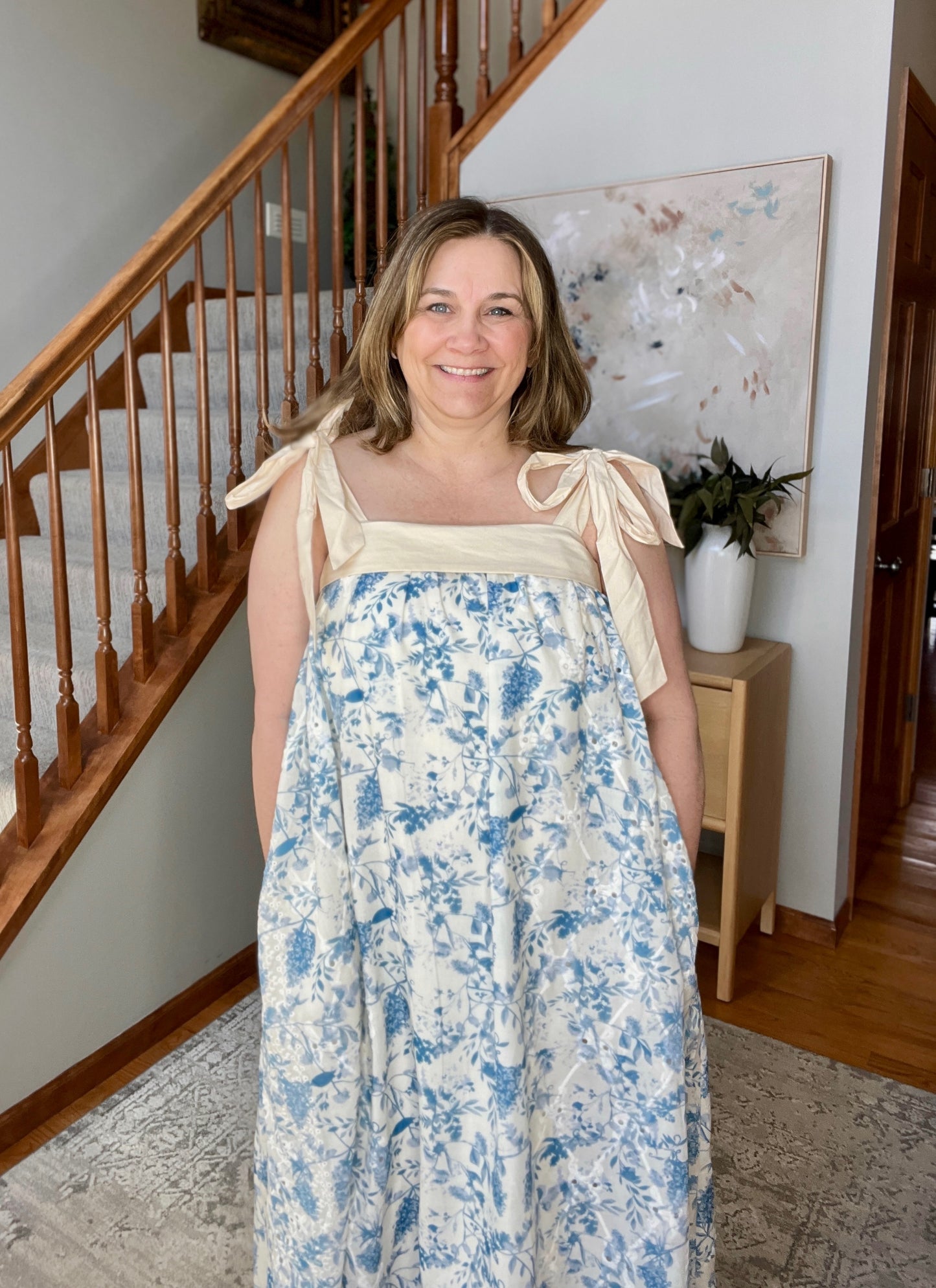 Prepare the Yacht Square Neck Dress