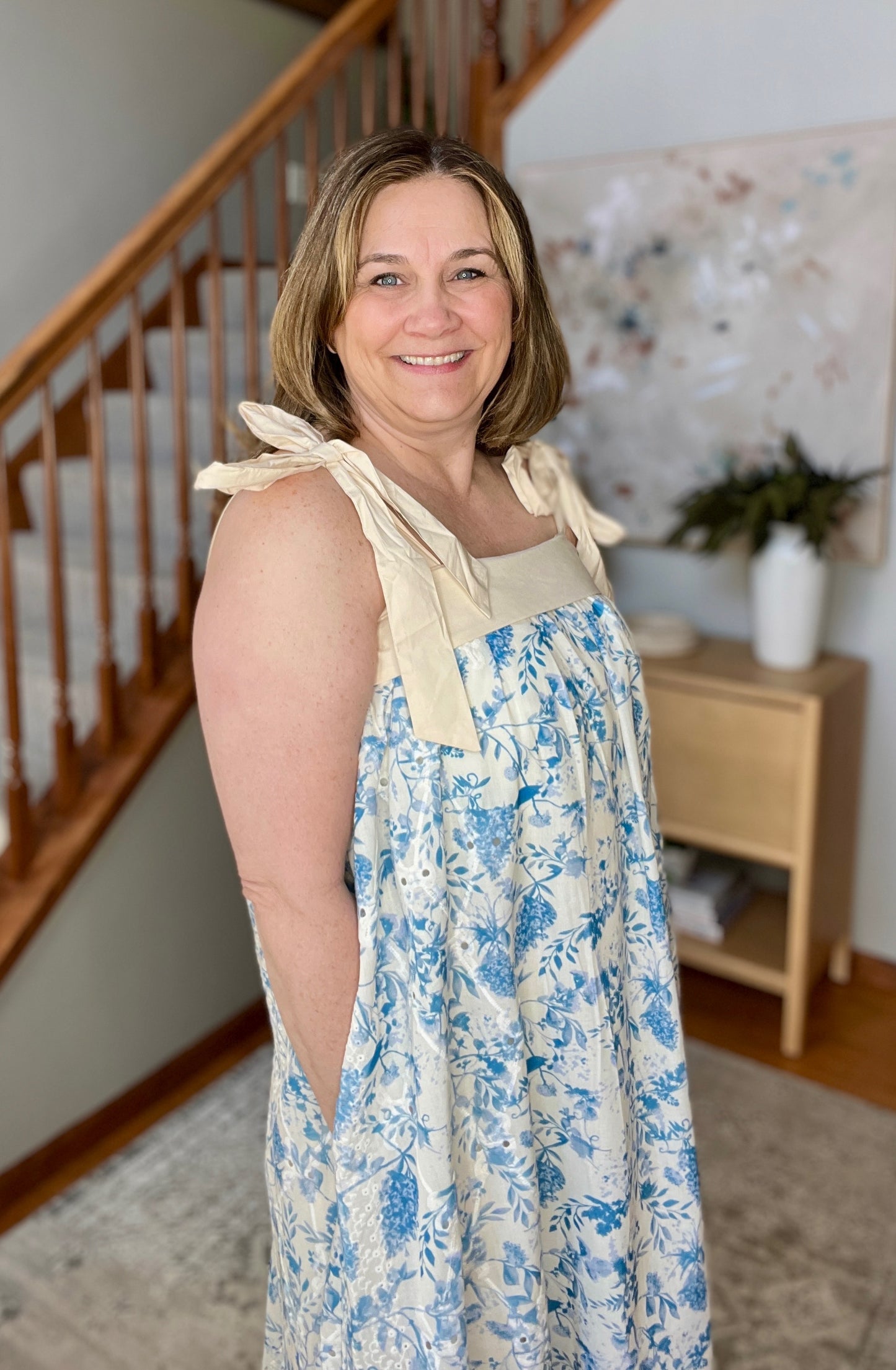 Prepare the Yacht Square Neck Dress