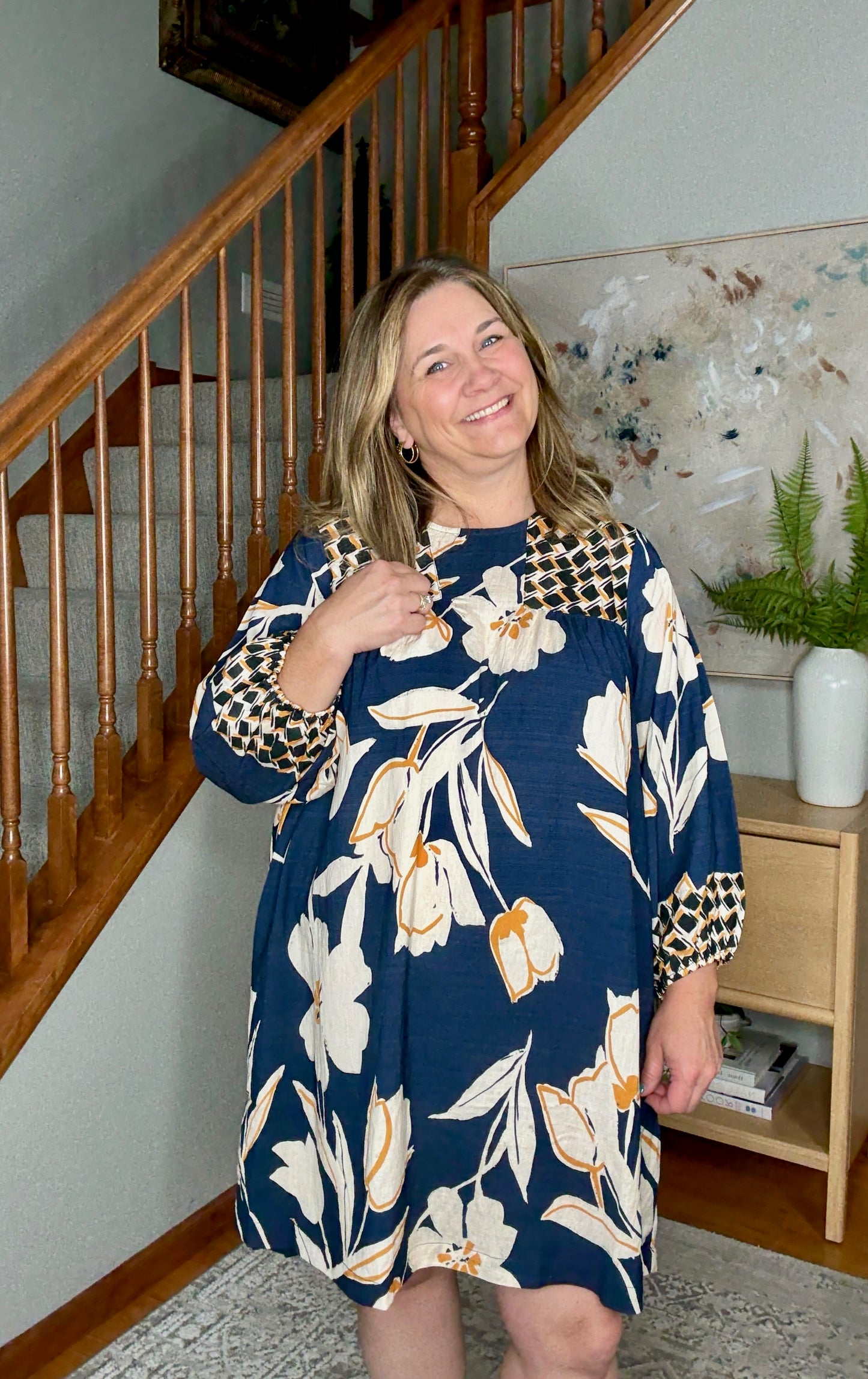 Fantastically Fun Floral High-Low Babydoll Dress