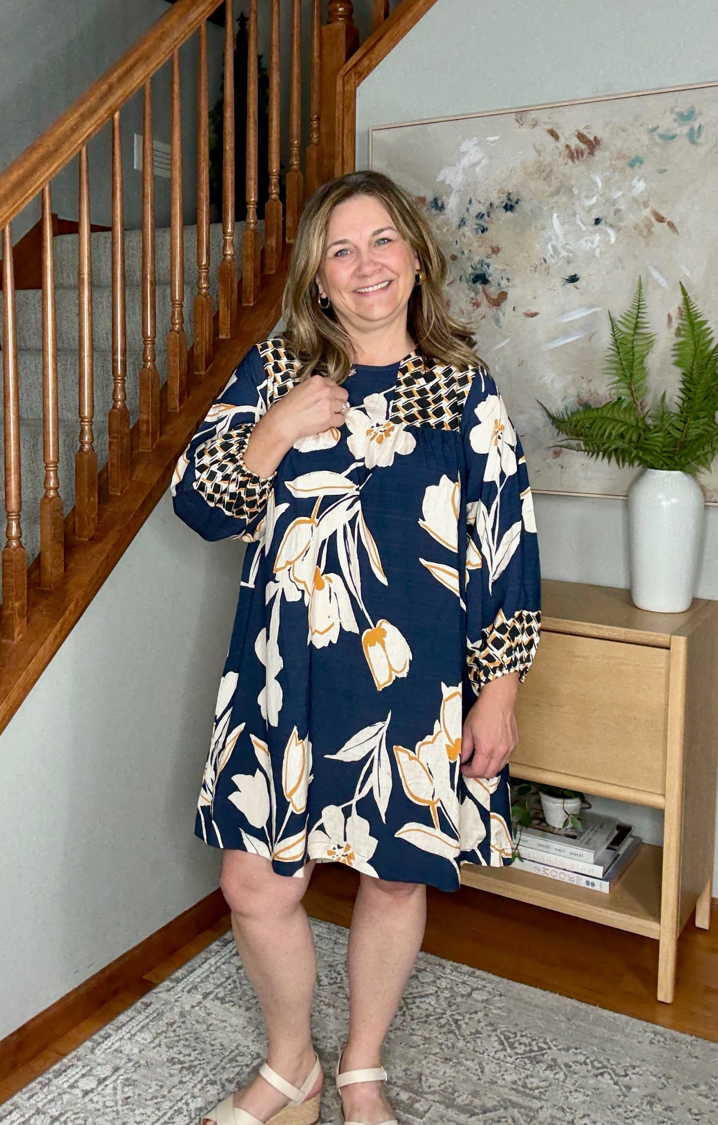 Fantastically Fun Floral High-Low Babydoll Dress