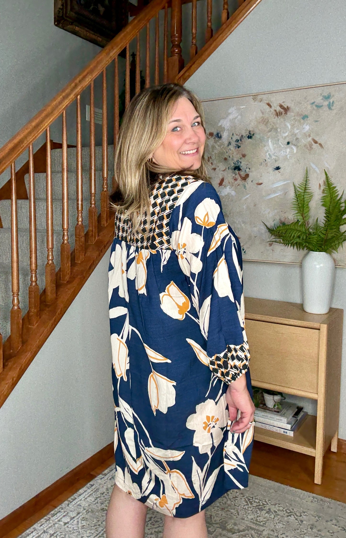Fantastically Fun Floral High-Low Babydoll Dress