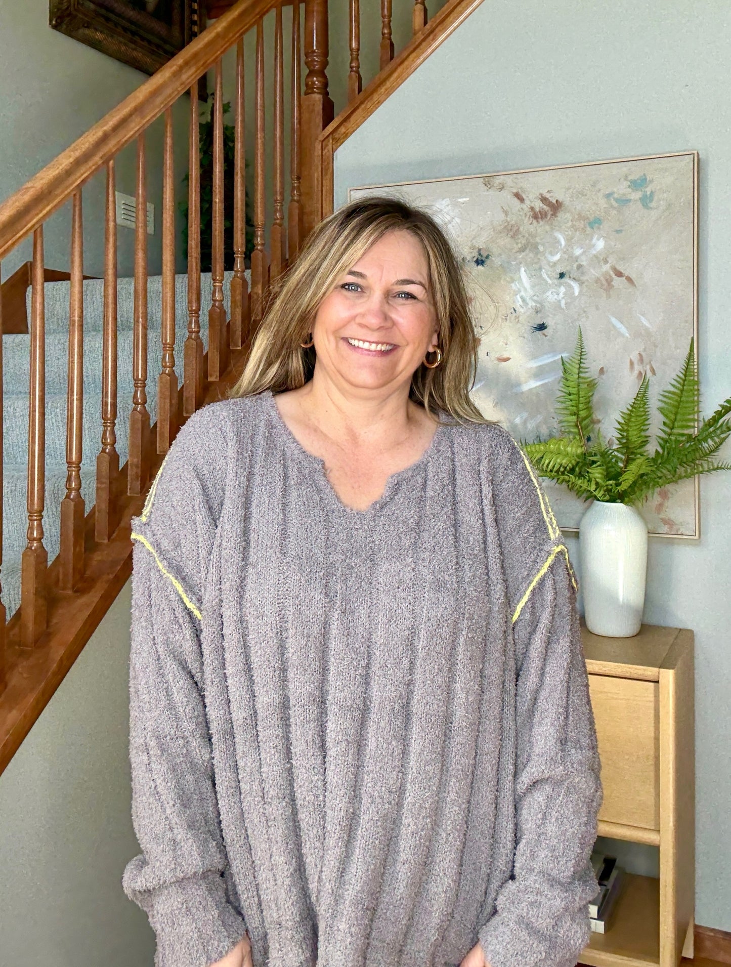 Snuggle Me Thick Ribbed Long Sleeve Sweater