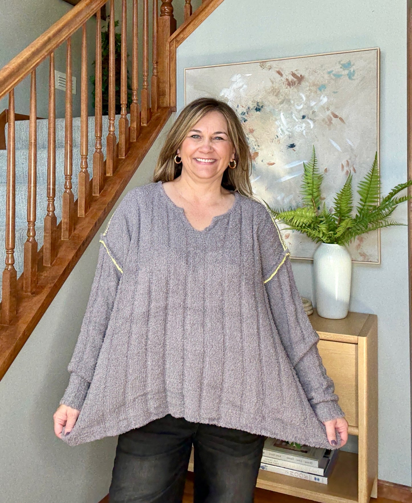 Snuggle Me Thick Ribbed Long Sleeve Sweater