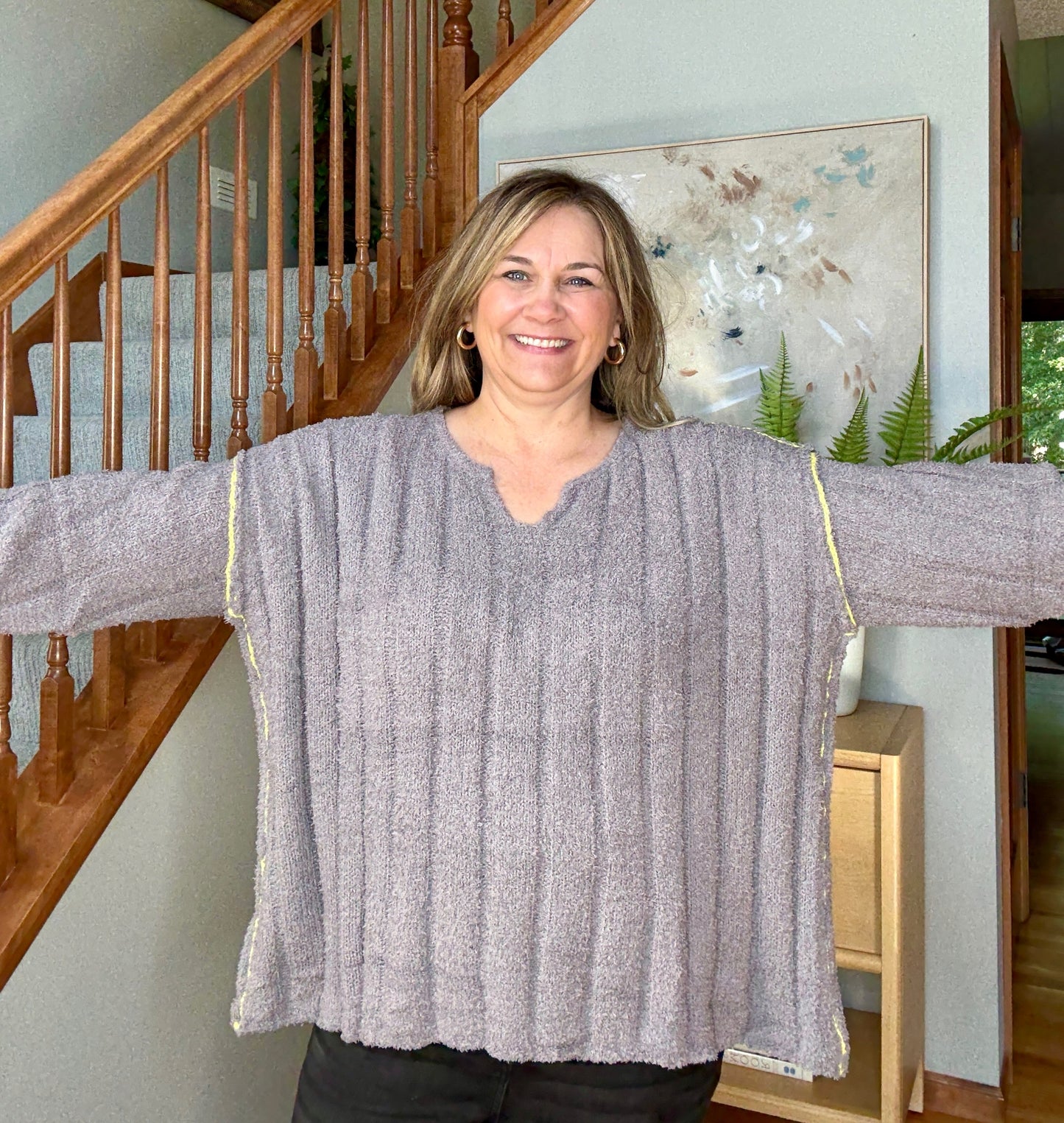 Snuggle Me Thick Ribbed Long Sleeve Sweater