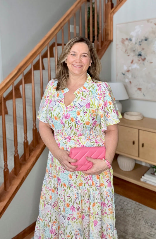 Petals in the Breeze Smocked Midi Dress