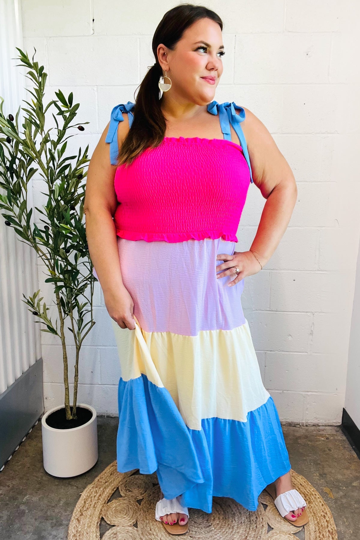 Vacay Vibes Color Block Maxi Dress