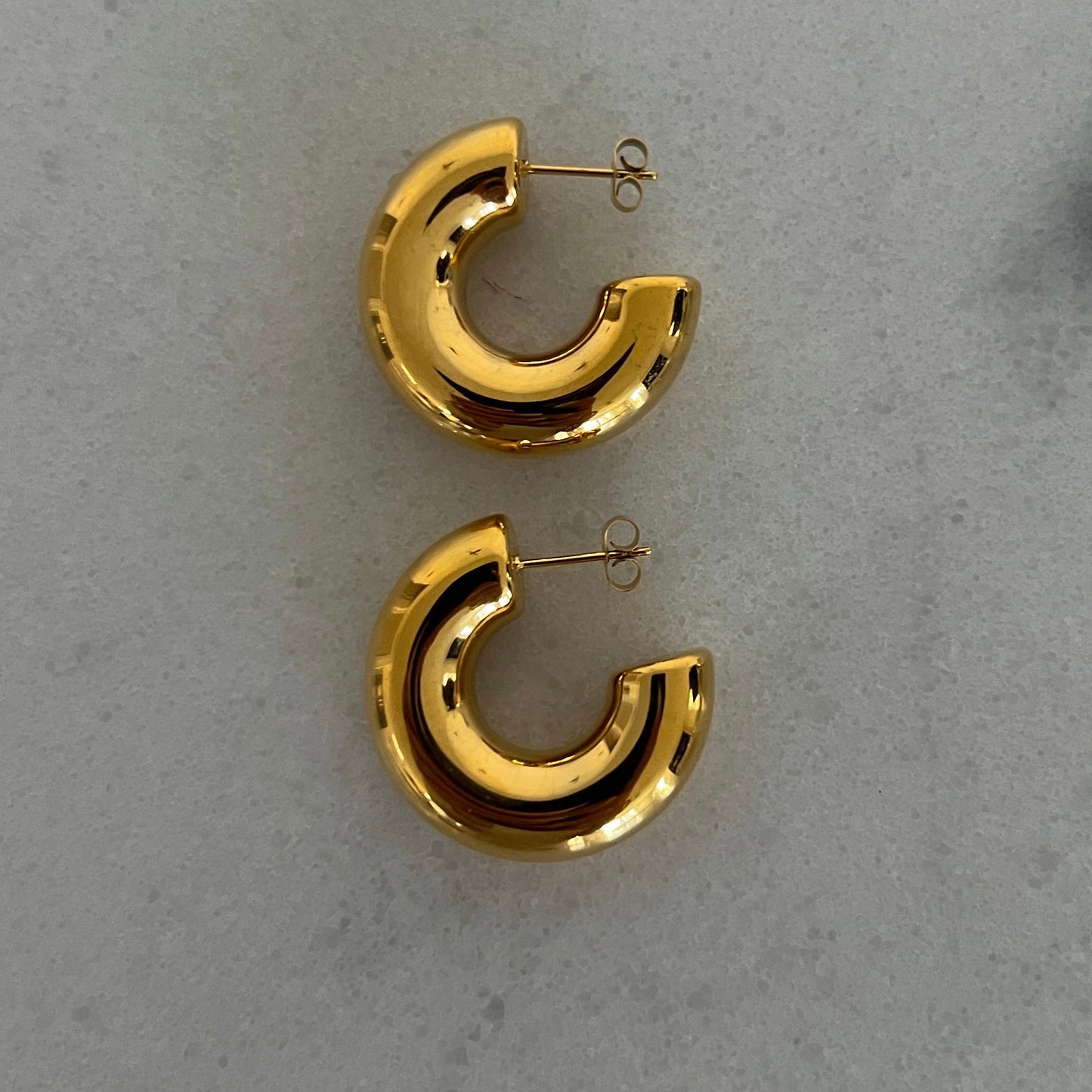 The Chunky Gold Smooth Hoops