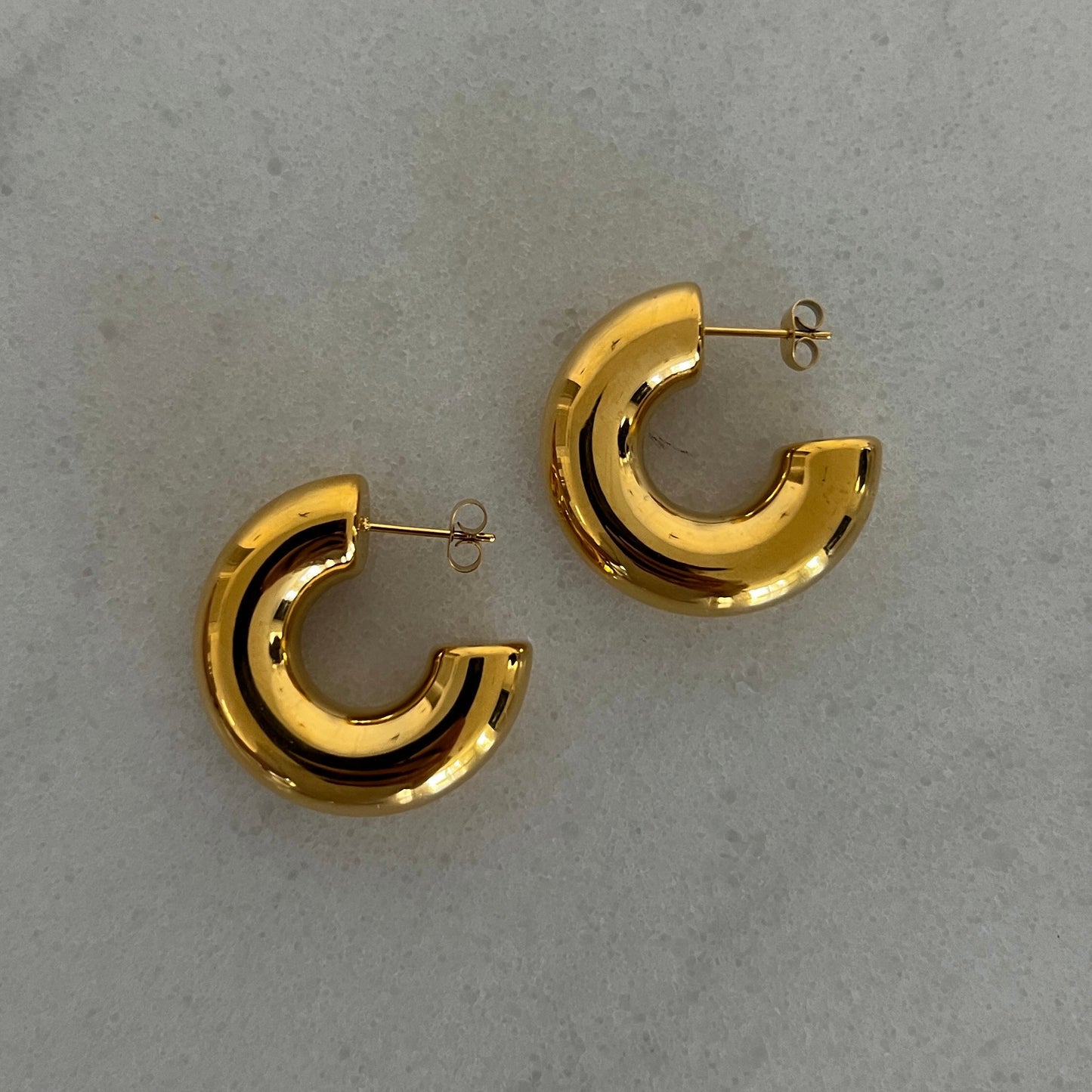 The Chunky Gold Smooth Hoops