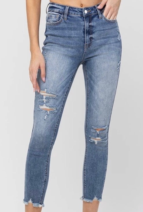 High Rise Crop Skinny Jeans