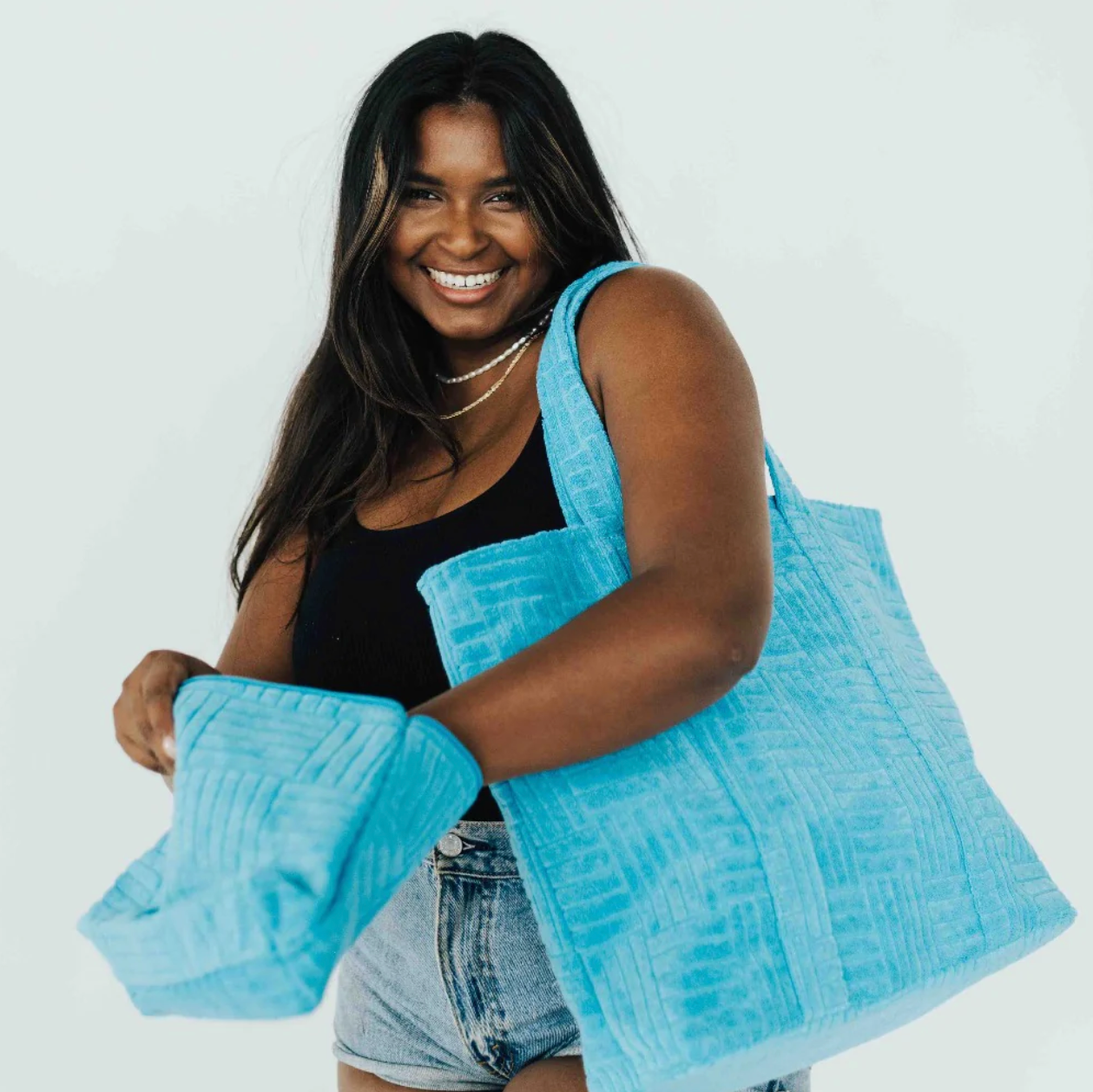 Teagan Terry Cloth Tote With Pouch