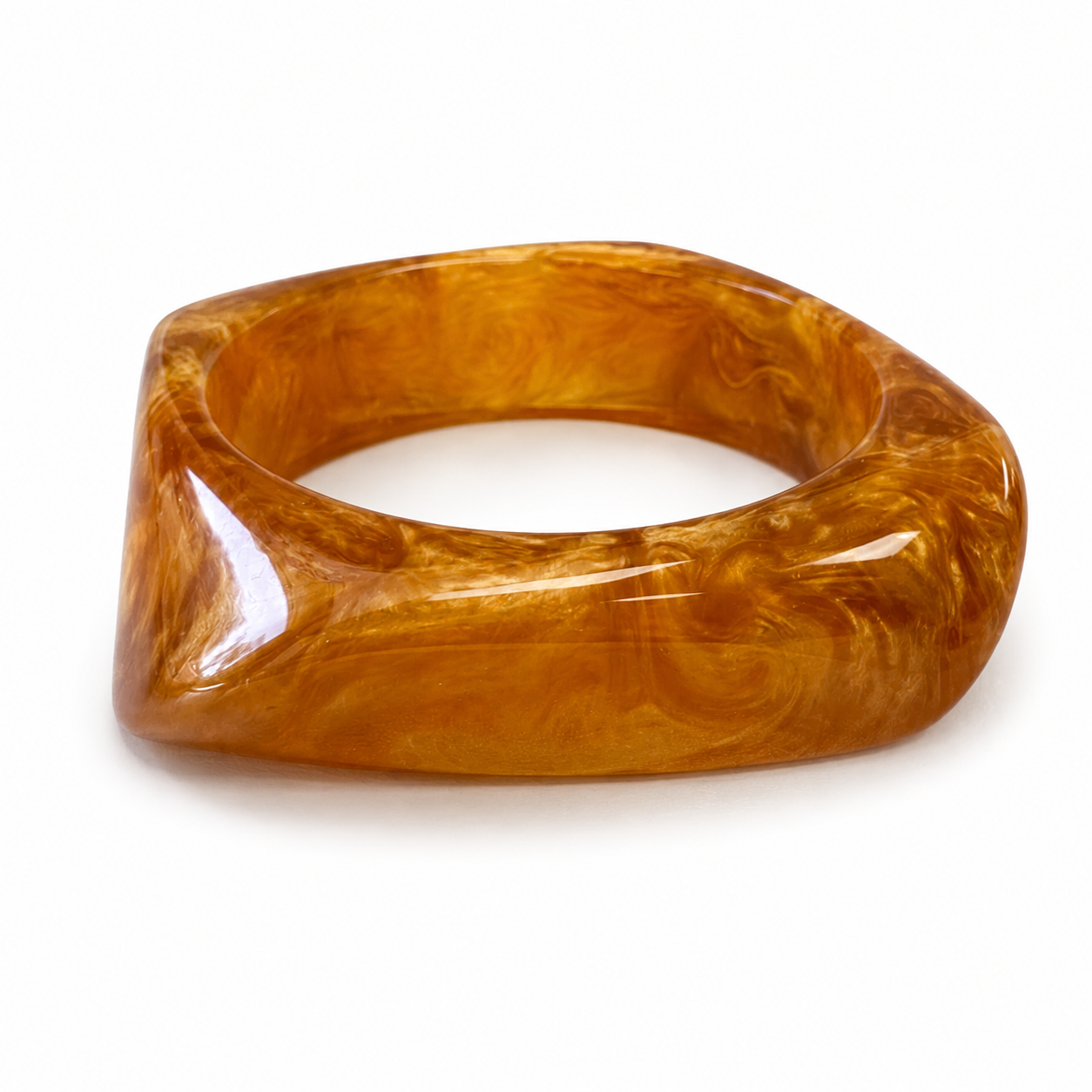 Brown bangle on a white background