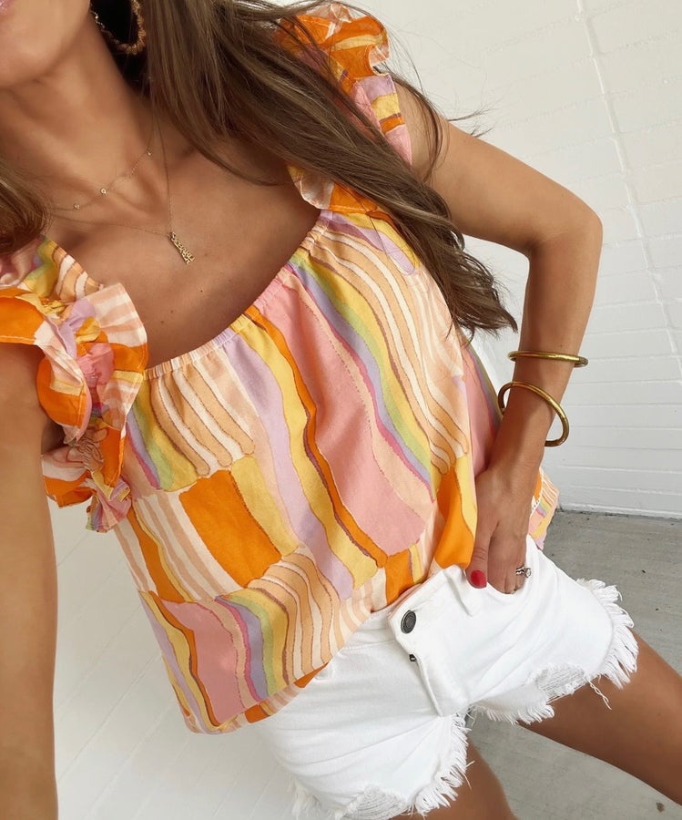 Swirling Over You Printed Tank