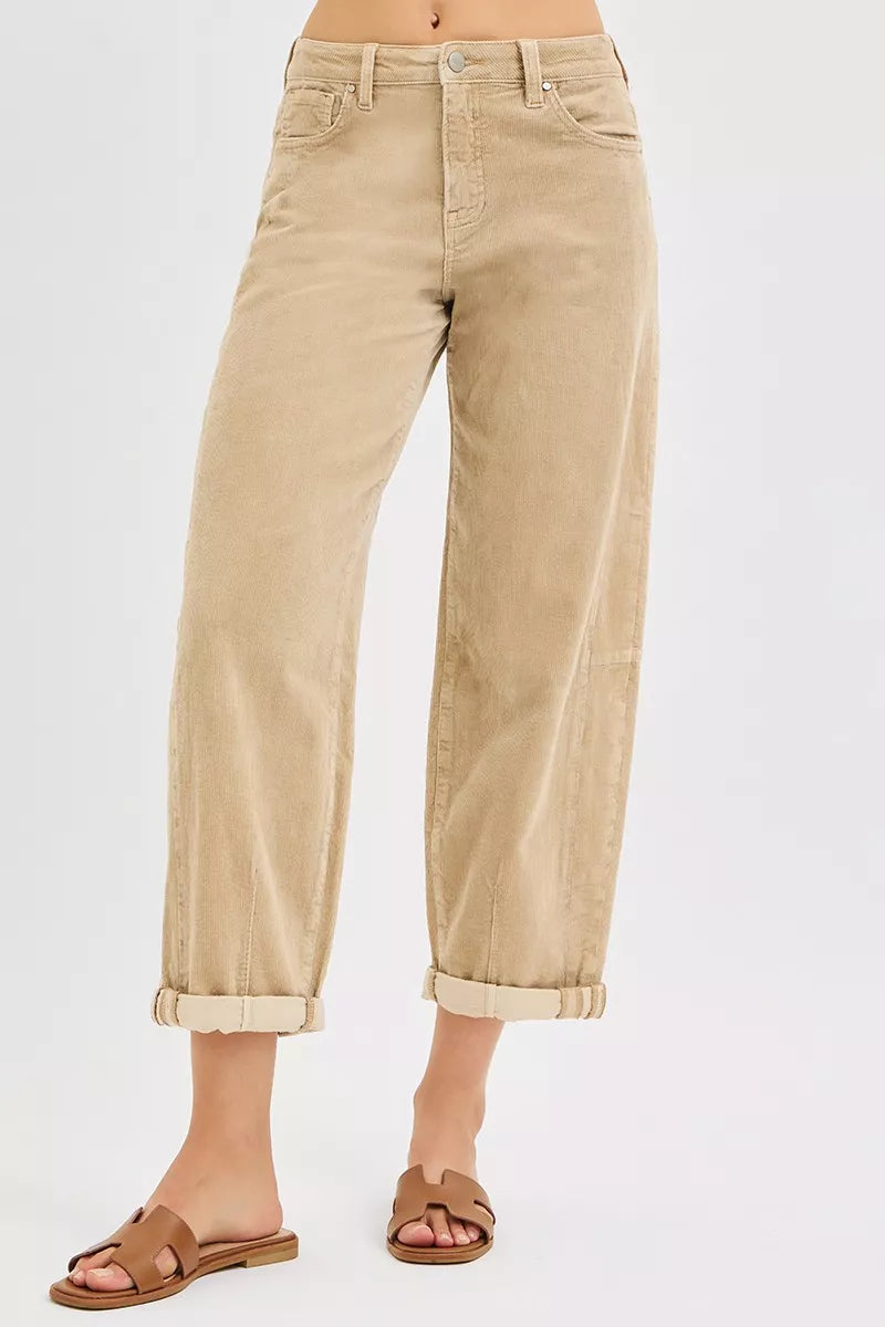 Corduroy Barrel Pants by Risen