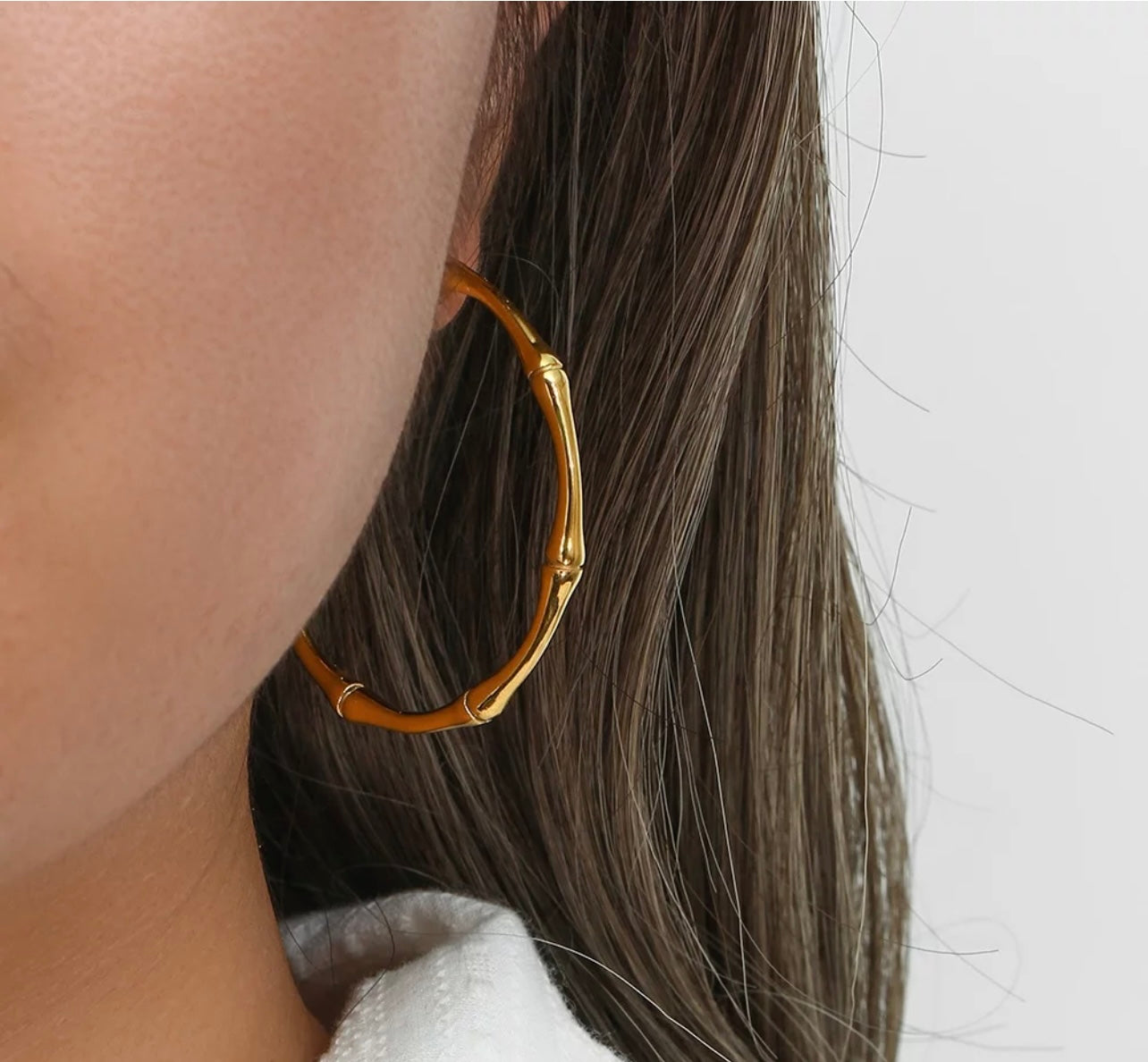 The Bamboo Hoop Earrings