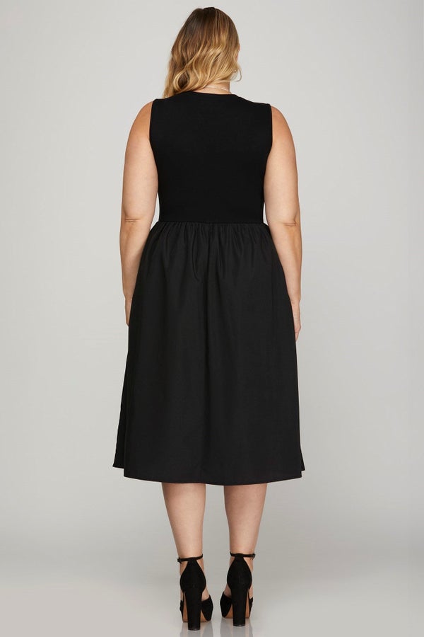 City Light Sleeveless Midi-Dress
