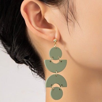 Boho Chic Geo Statement Earrings in Four Colors