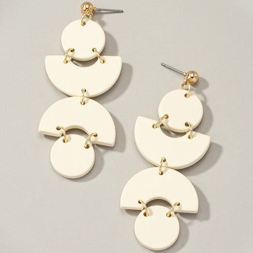 Boho Chic Geo Statement Earrings in Four Colors