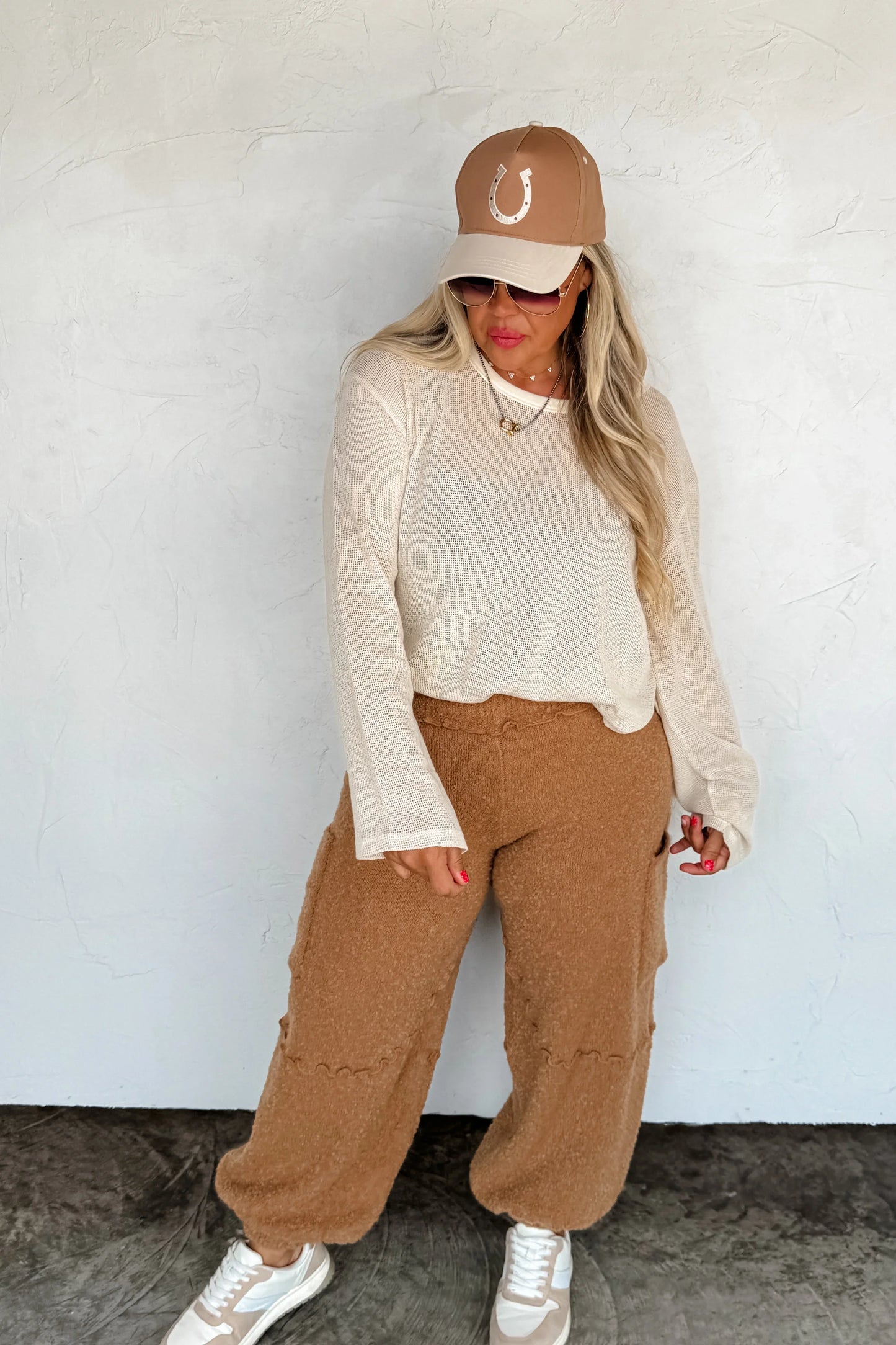 Mellow Mesh Cotton Long Sleeve Top