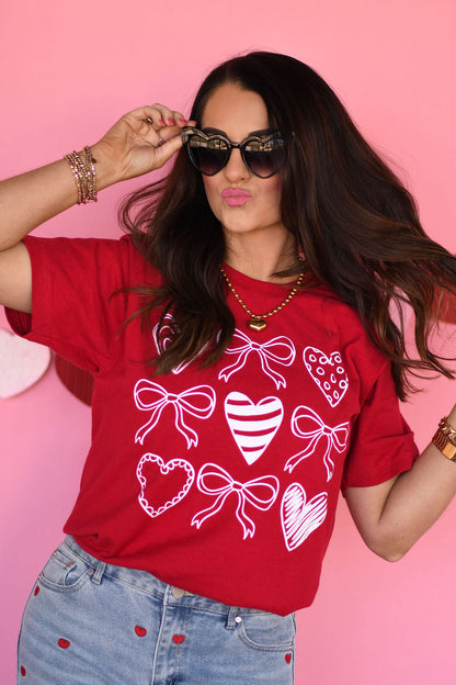 Bows and Hearts Short Sleeve Tee