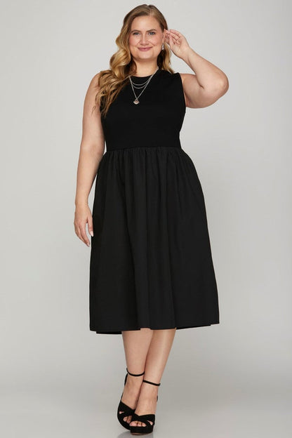City Light Sleeveless Midi-Dress