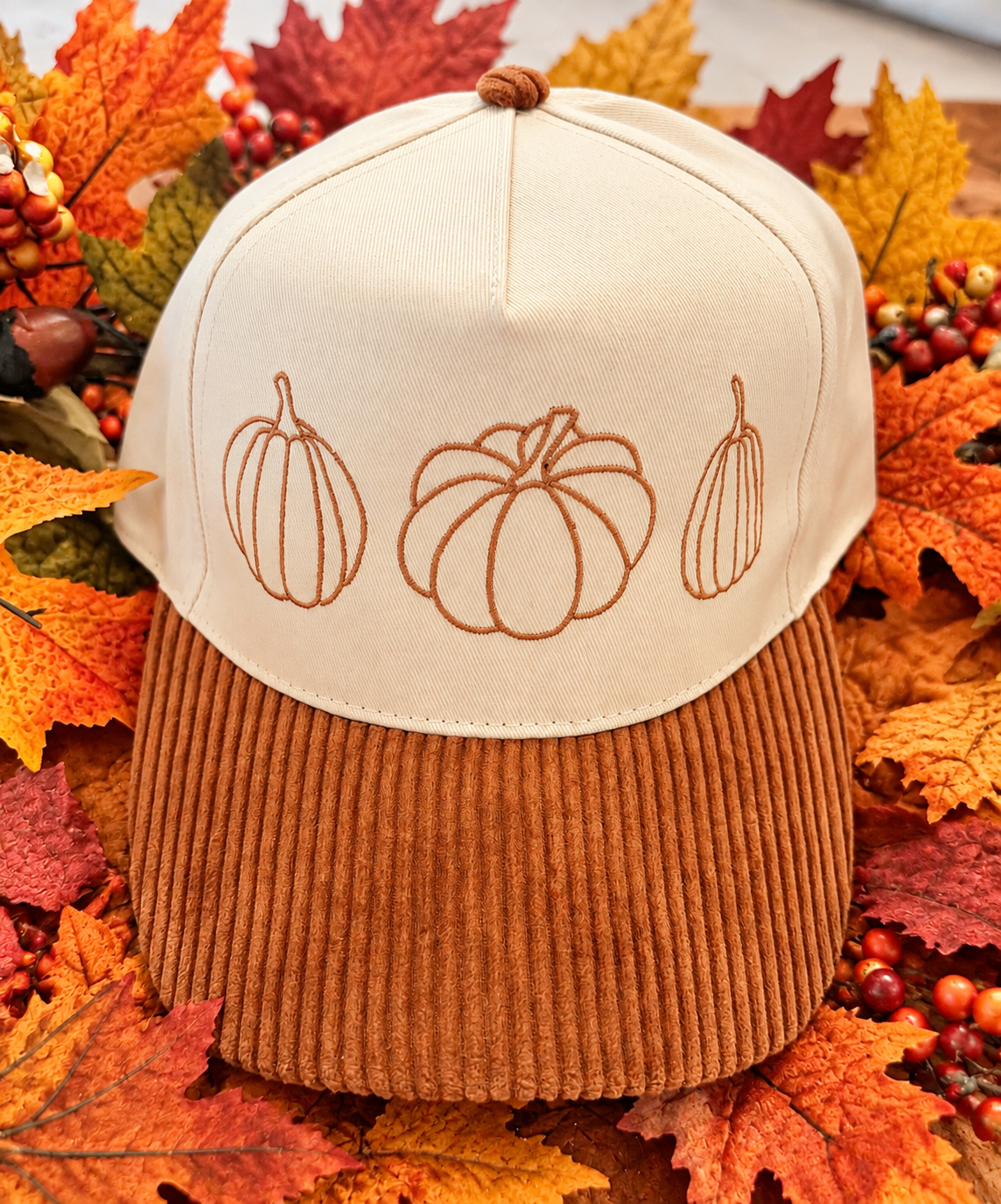 Pumpkins Corduroy Hat