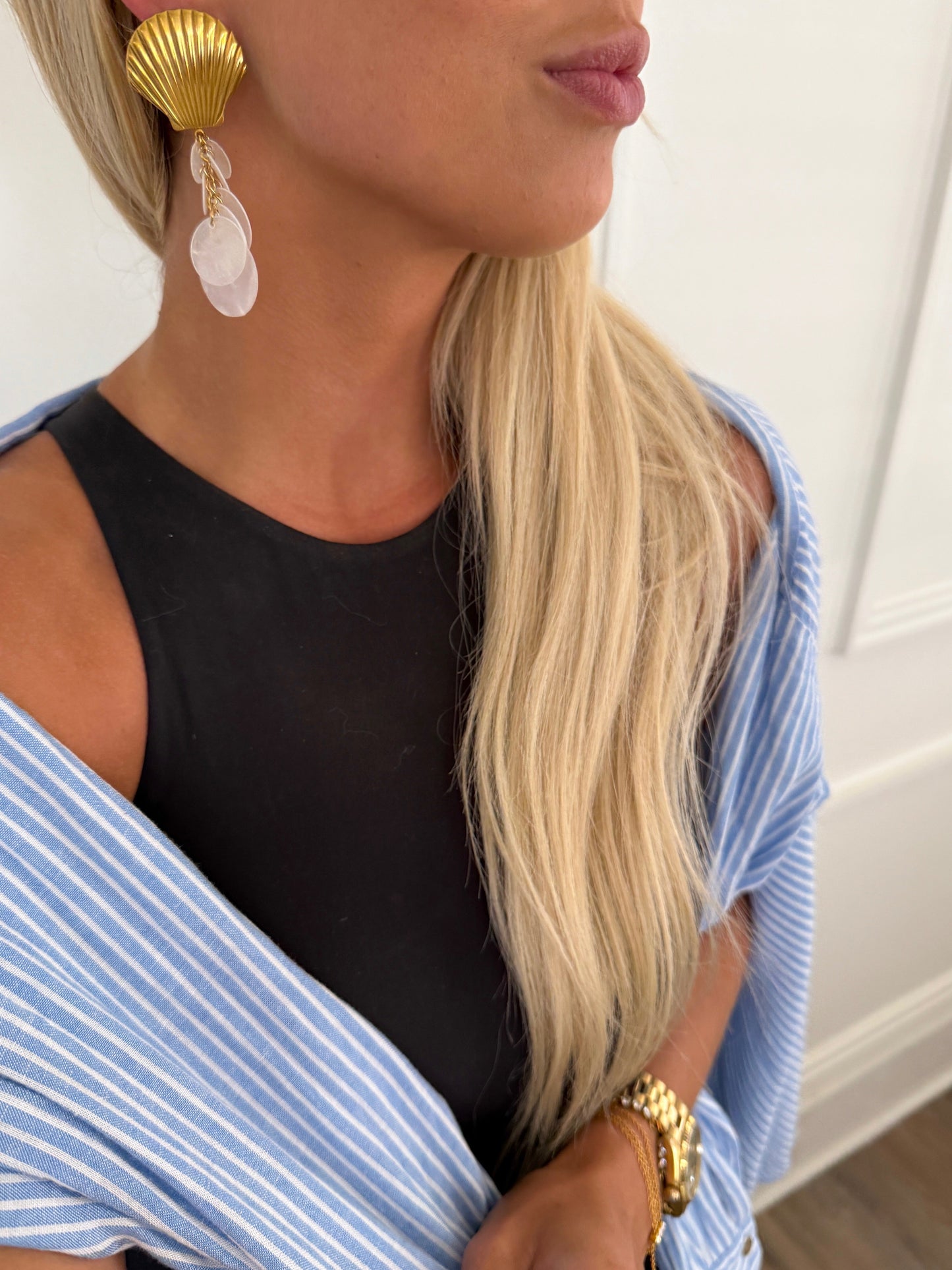 The Pearl Seashell Earrings