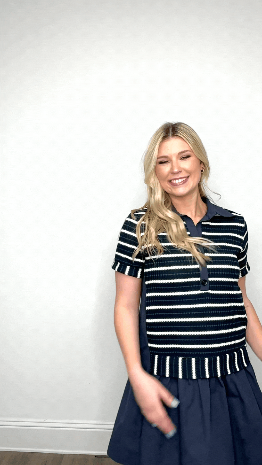 video of women in striped dress