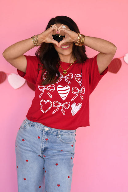 Bows and Hearts Short Sleeve Tee