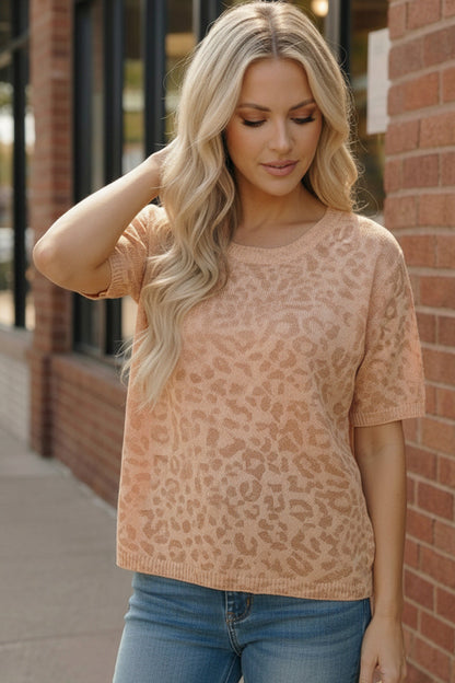 Blush Safari Knit Top